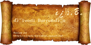 Ölvedi Barnabás névjegykártya