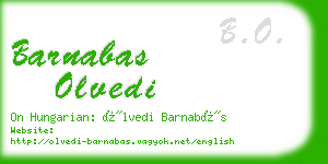 barnabas olvedi business card